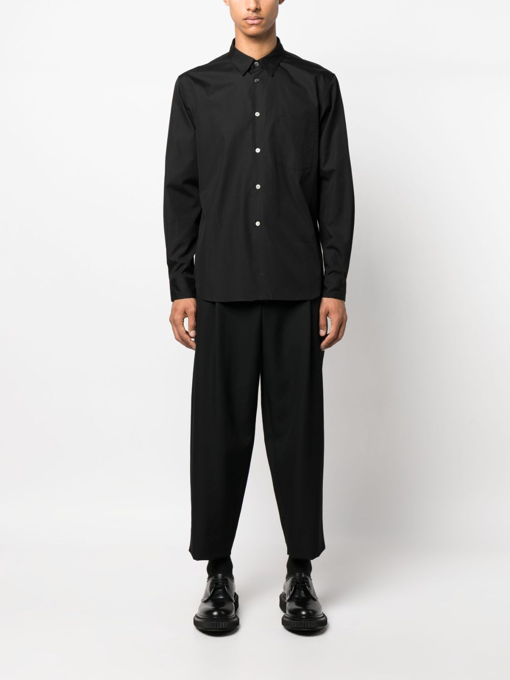 patch-pocket cotton shirt