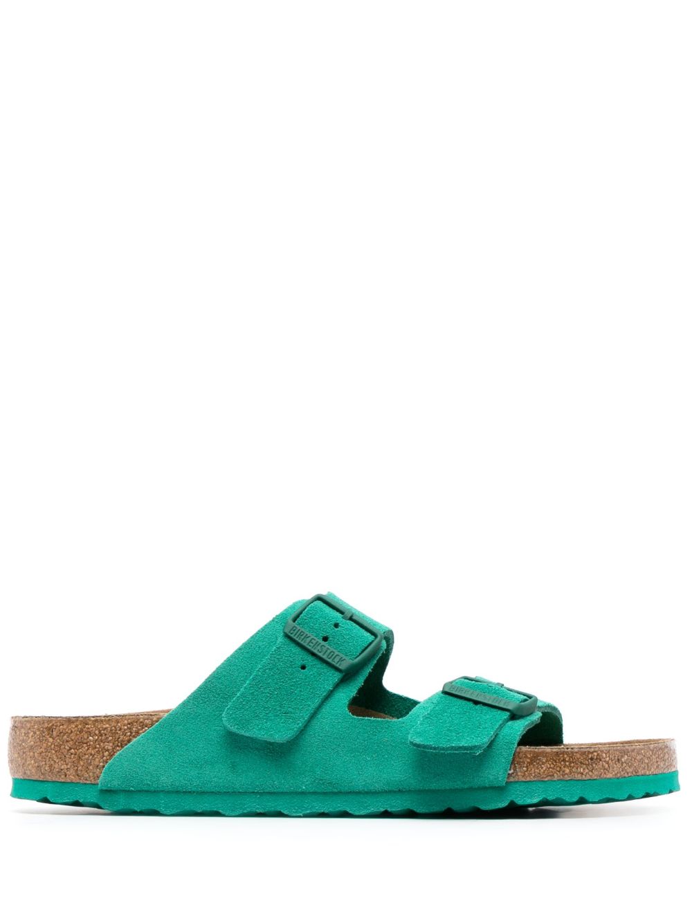 double-strap suede sandals