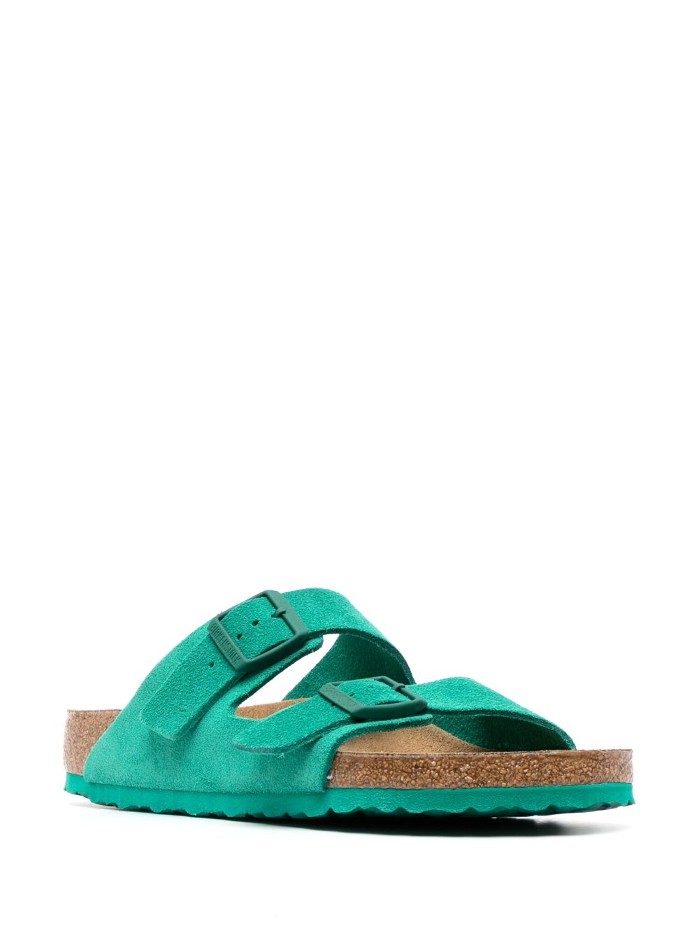 double-strap suede sandals