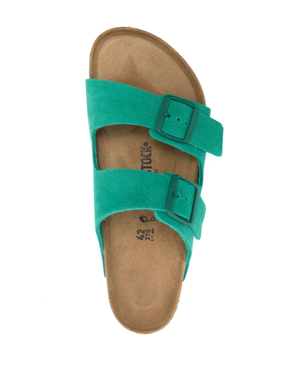 double-strap suede sandals