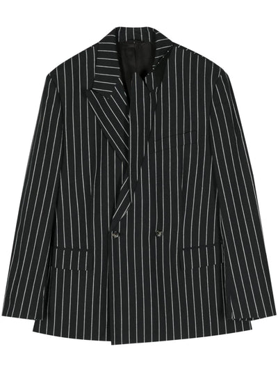 Striped Double-Breasted Blazer