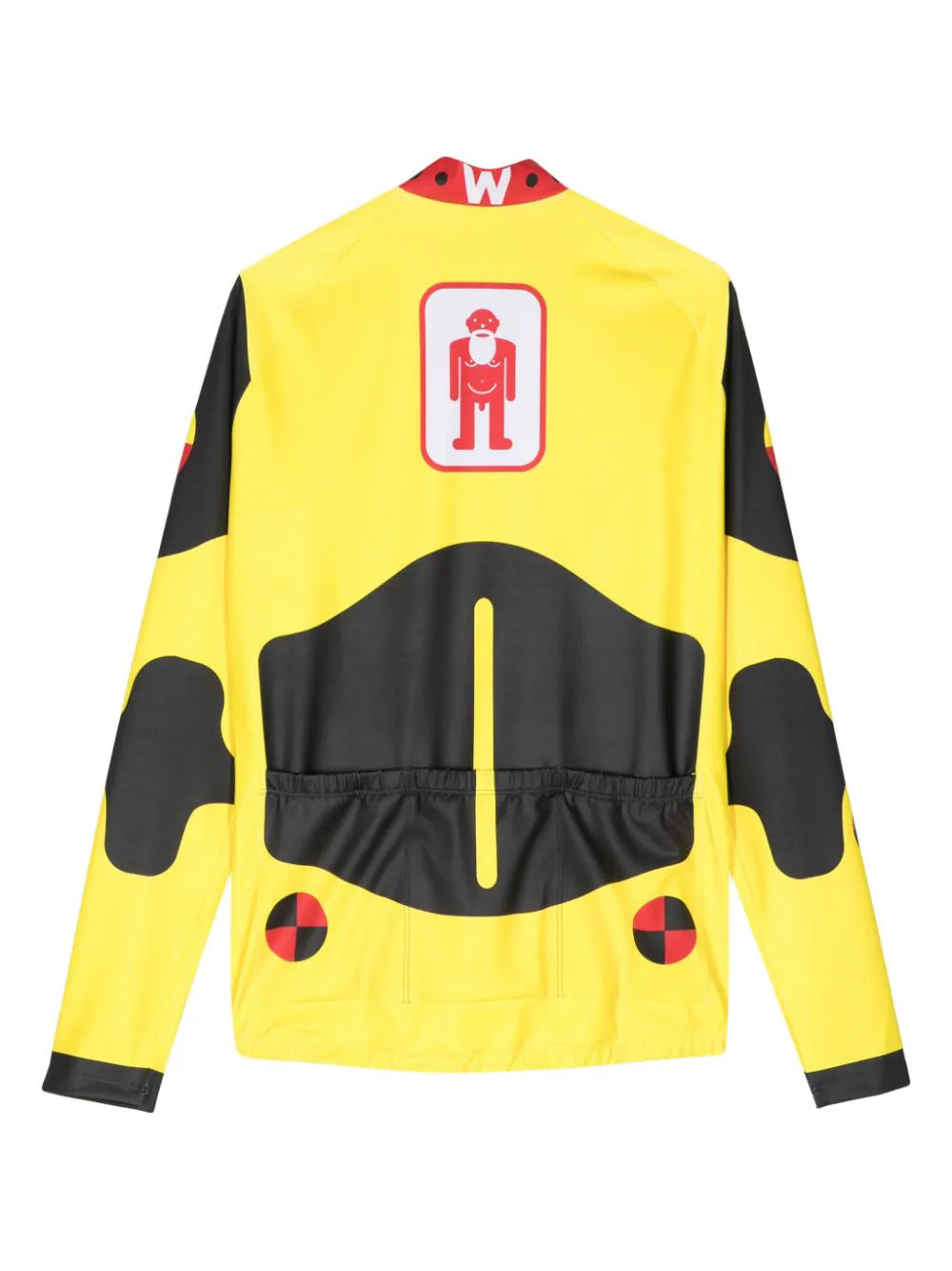 Dummy-Print Long-Sleeve Cycling Top
