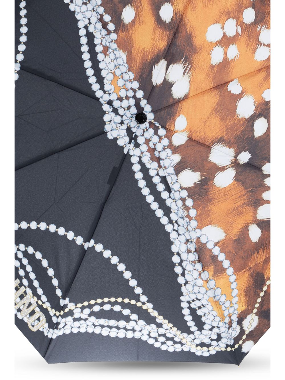 strung-pearls logo-print compact umbrella