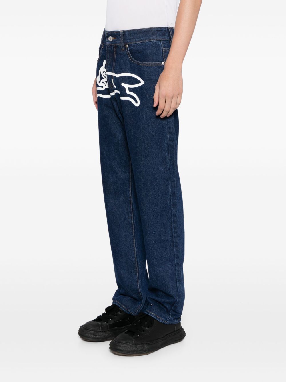 Running Dog-print jeans
