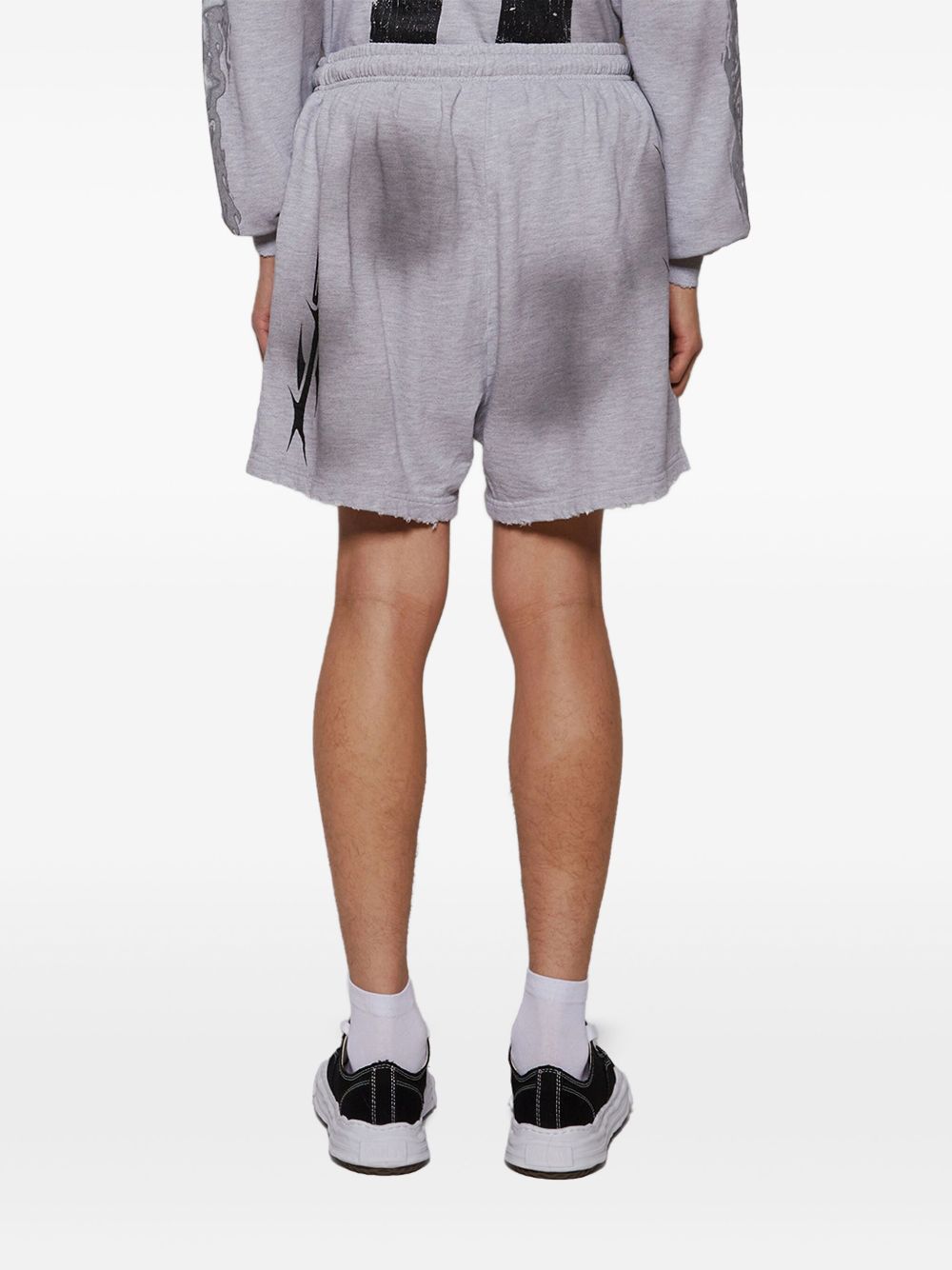 graphic-print shorts