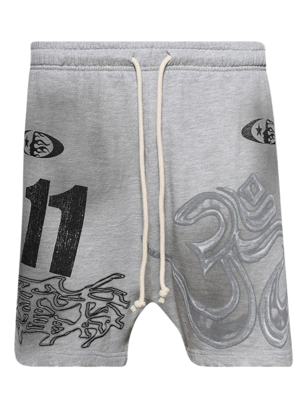 graphic-print shorts