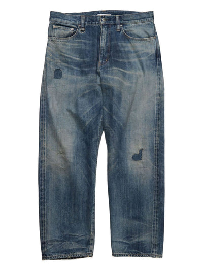 Distressed Light-Wash Jeans