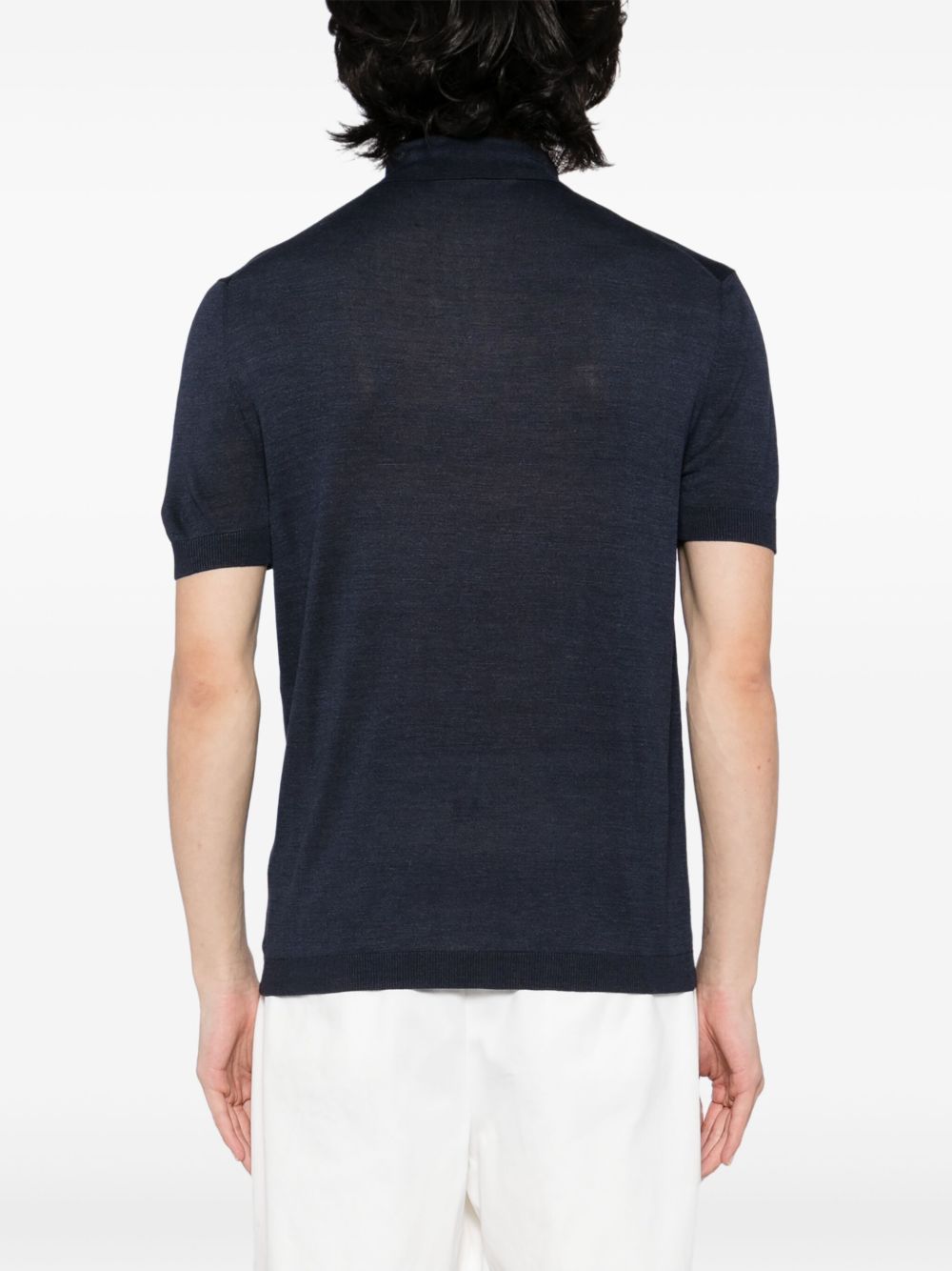silk polo shirt