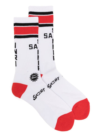 Intarsia-Knit Logo Socks
