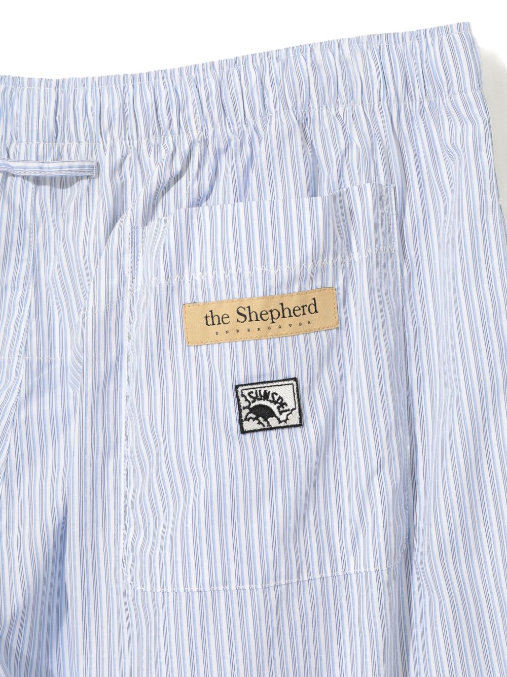 striped elasticated trousers