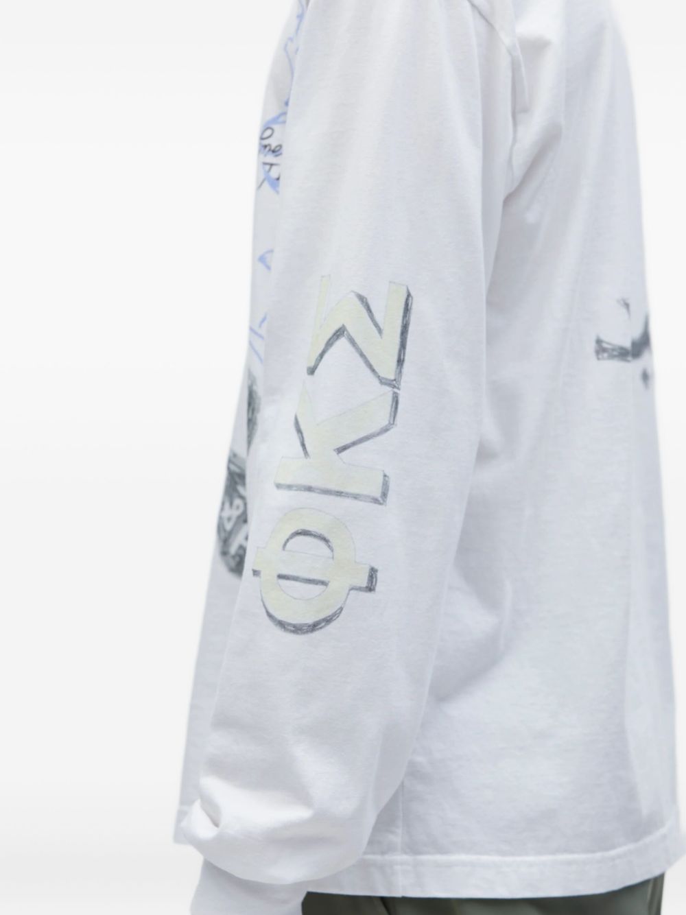 graphic-print long-sleeve T-shirt