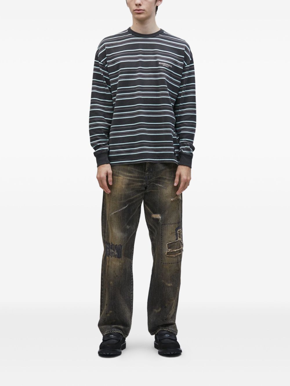 distressed jeans