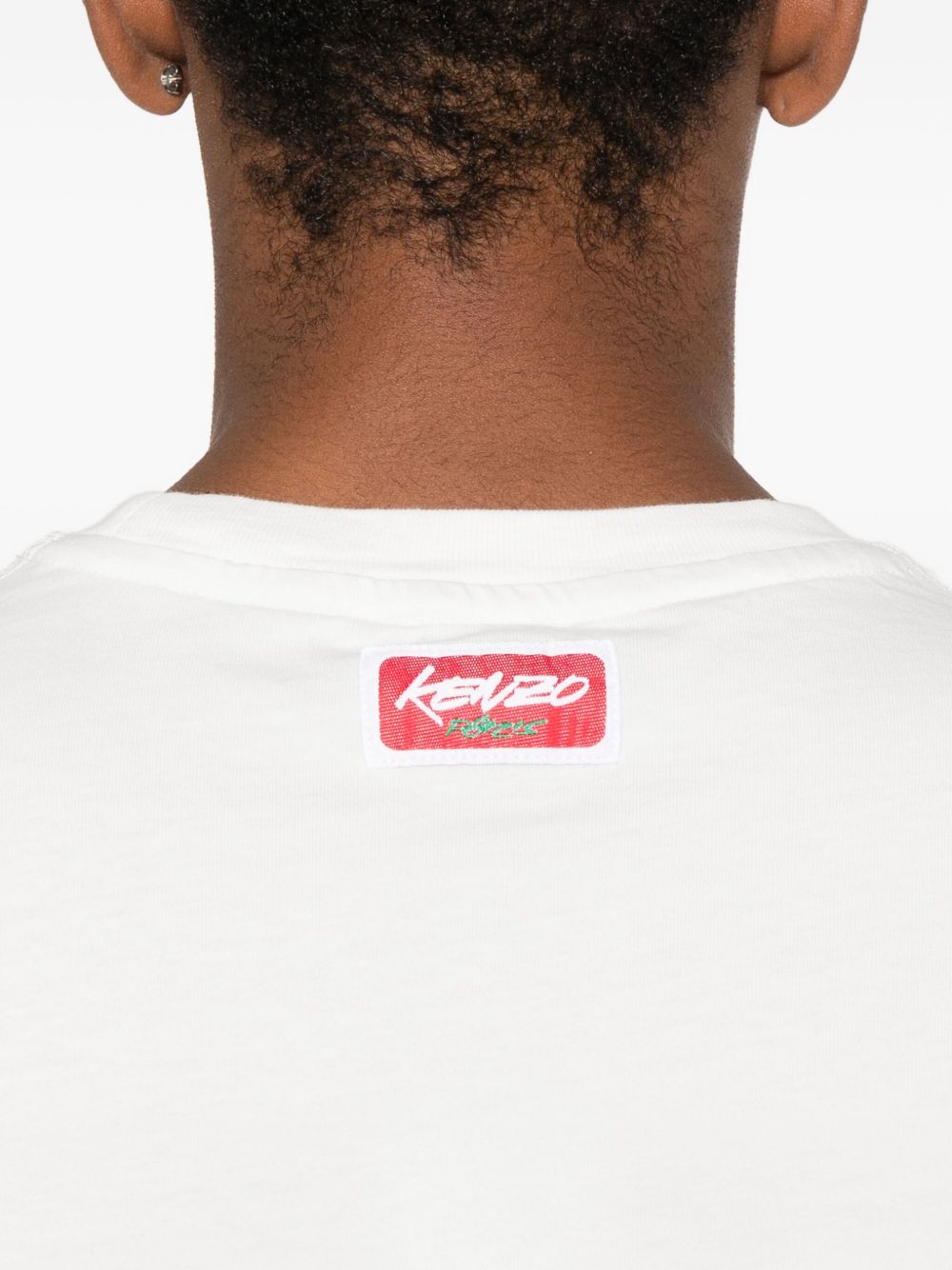 logo-print organic cotton T-shirt