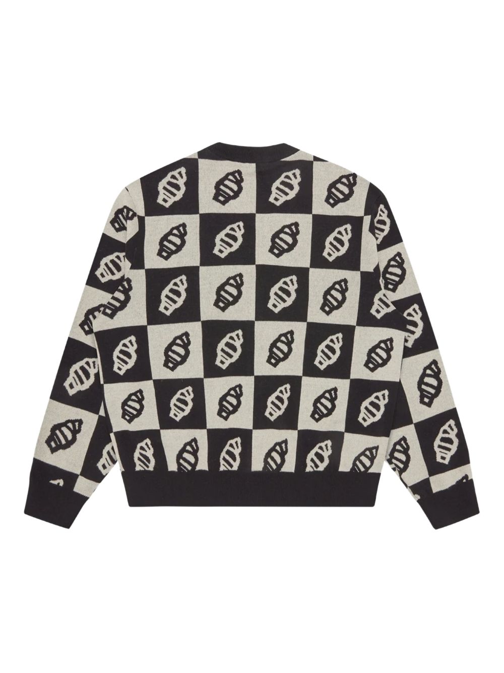 leaf-motif knitted cardigan