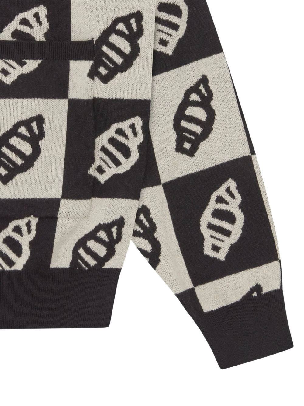 leaf-motif knitted cardigan