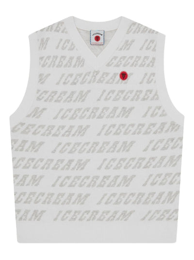 Logo-Pattern Knitted Vest
