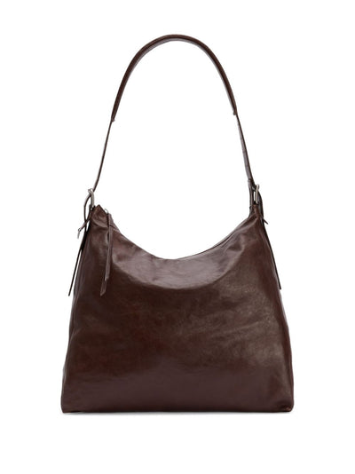 Belted Leather Tote Bag