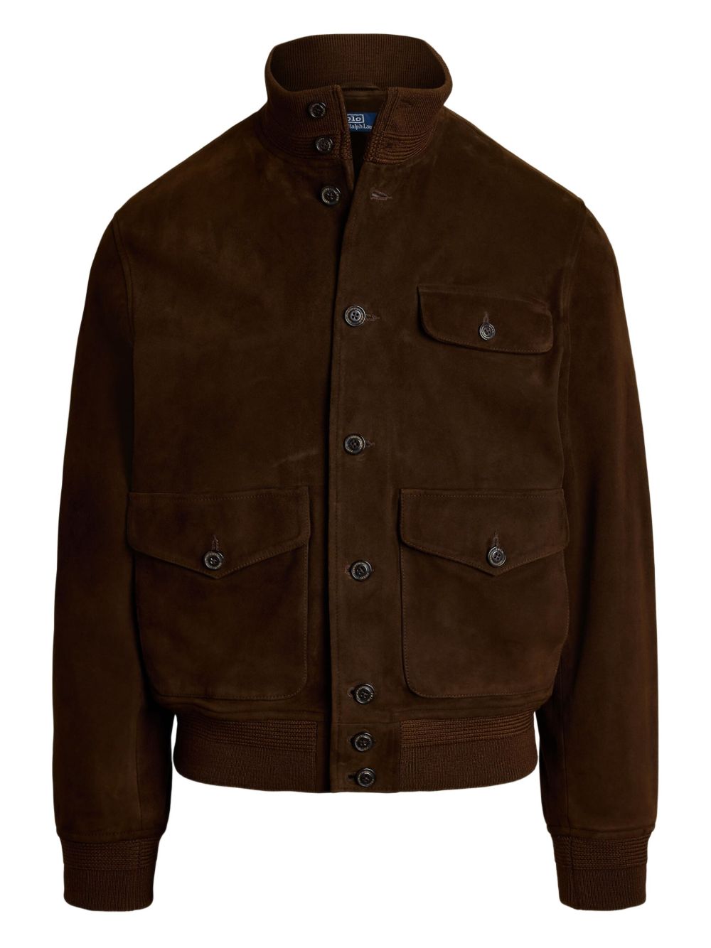 button-up suede jacket