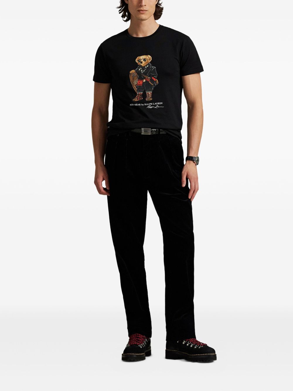 bear-print cotton T-shirt