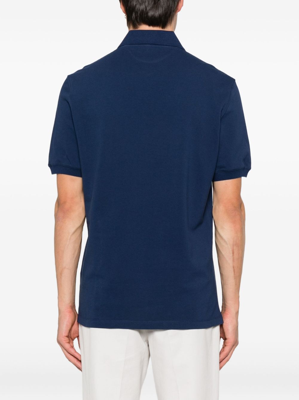 embroidered cotton polo shirt