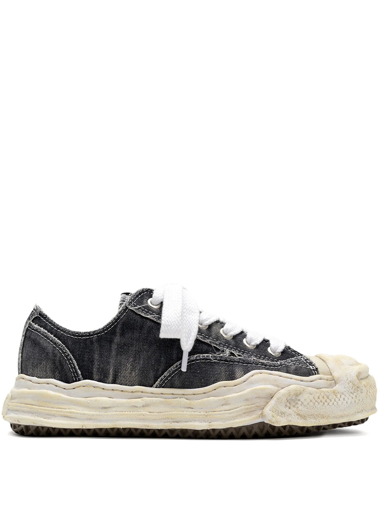 Hank Bleach-Denim Low-Top Sneakers