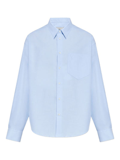 Heart-Embroidered Long-Sleeve Shirt
