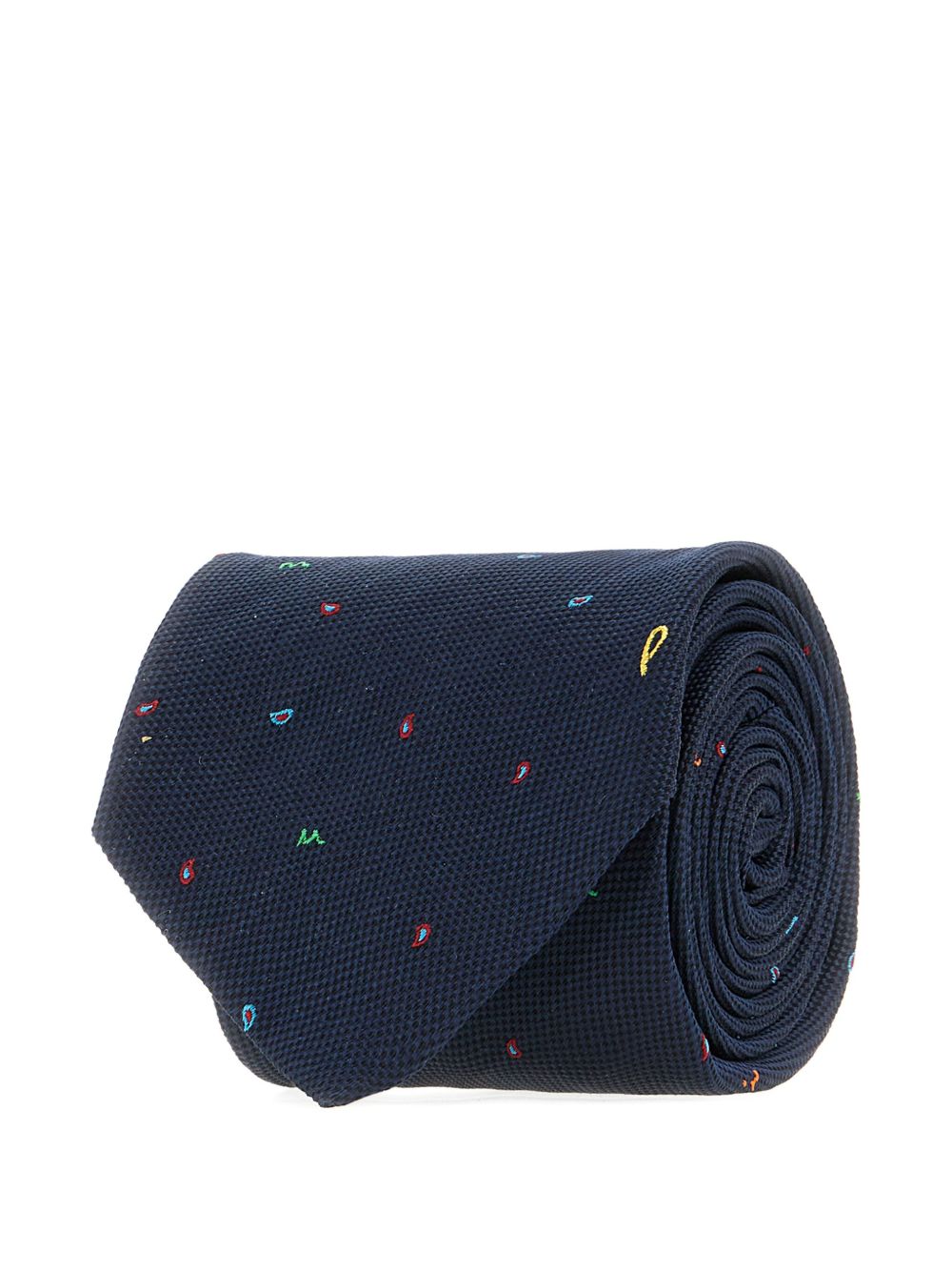 embroidered silk tie