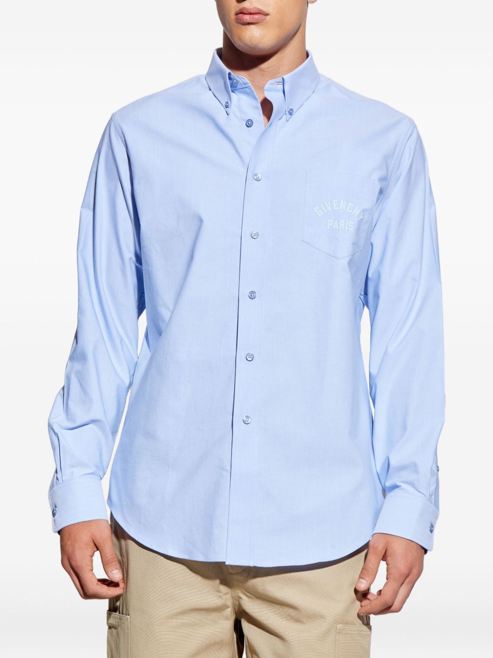 logo-embroidered shirt