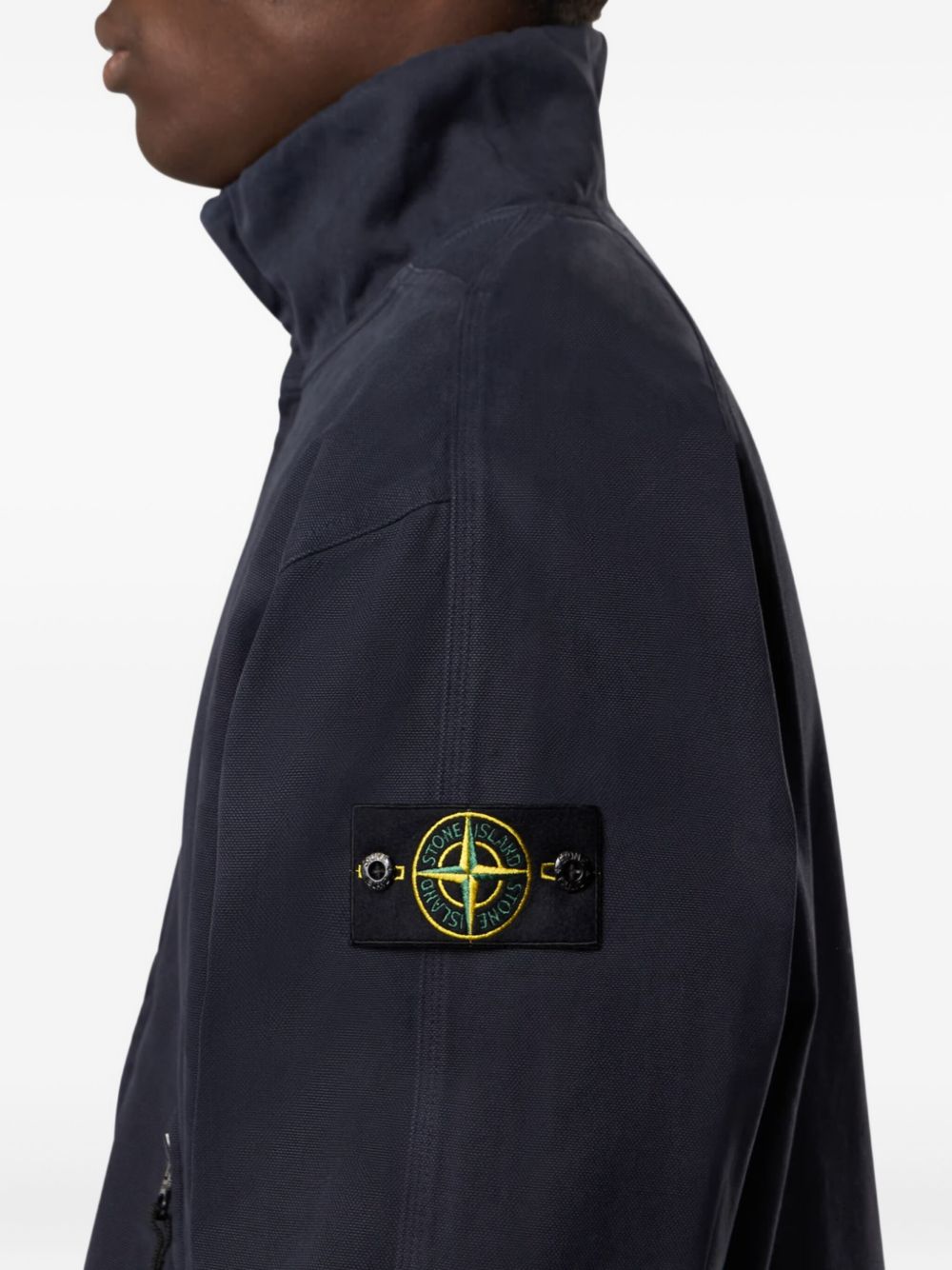 zip-fastening welt-pockets sweatshirt