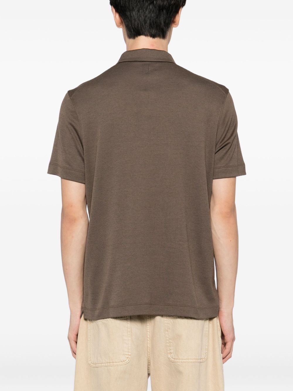 cotton-blended polo shirt