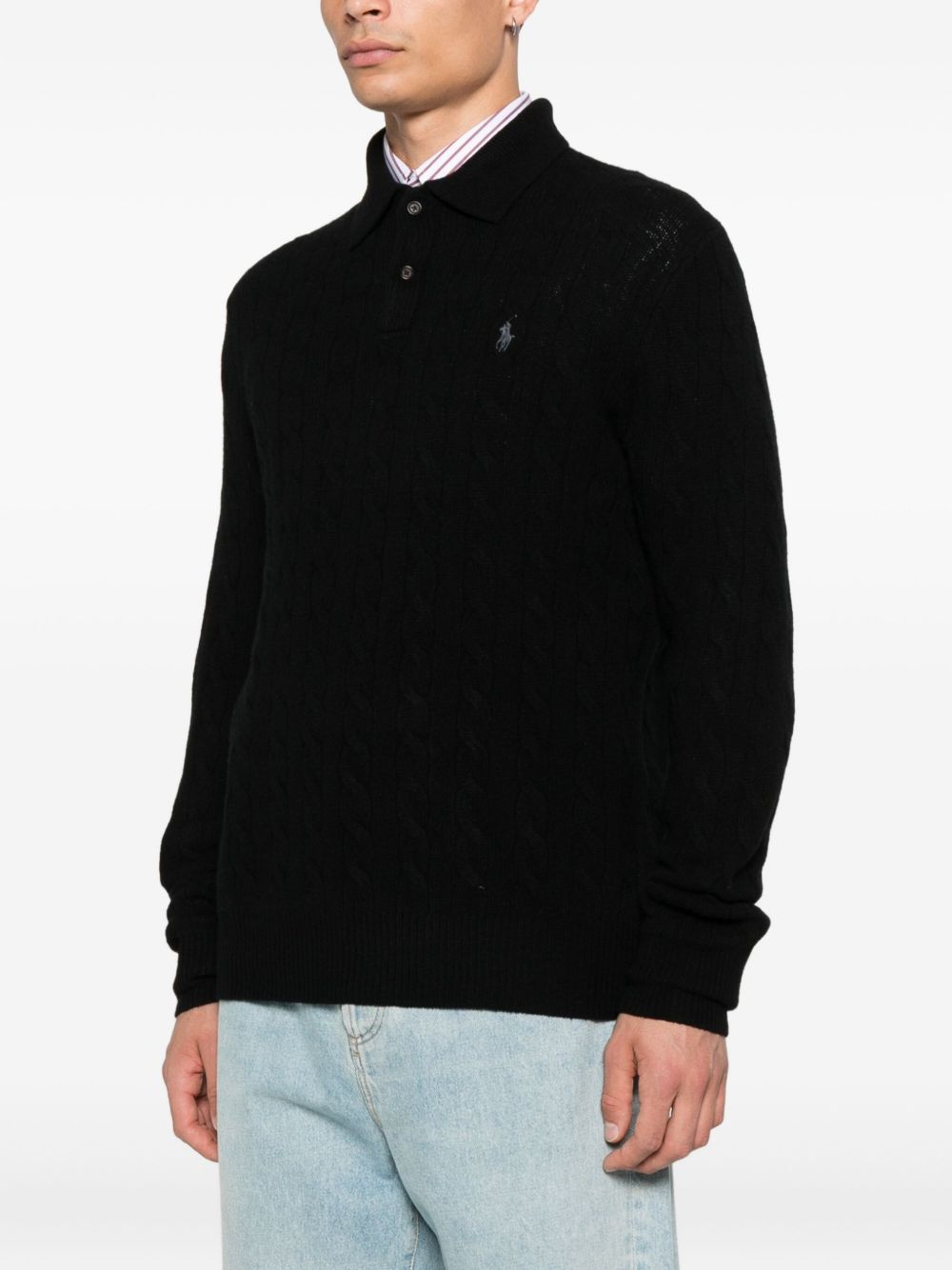 cable-knit sweater