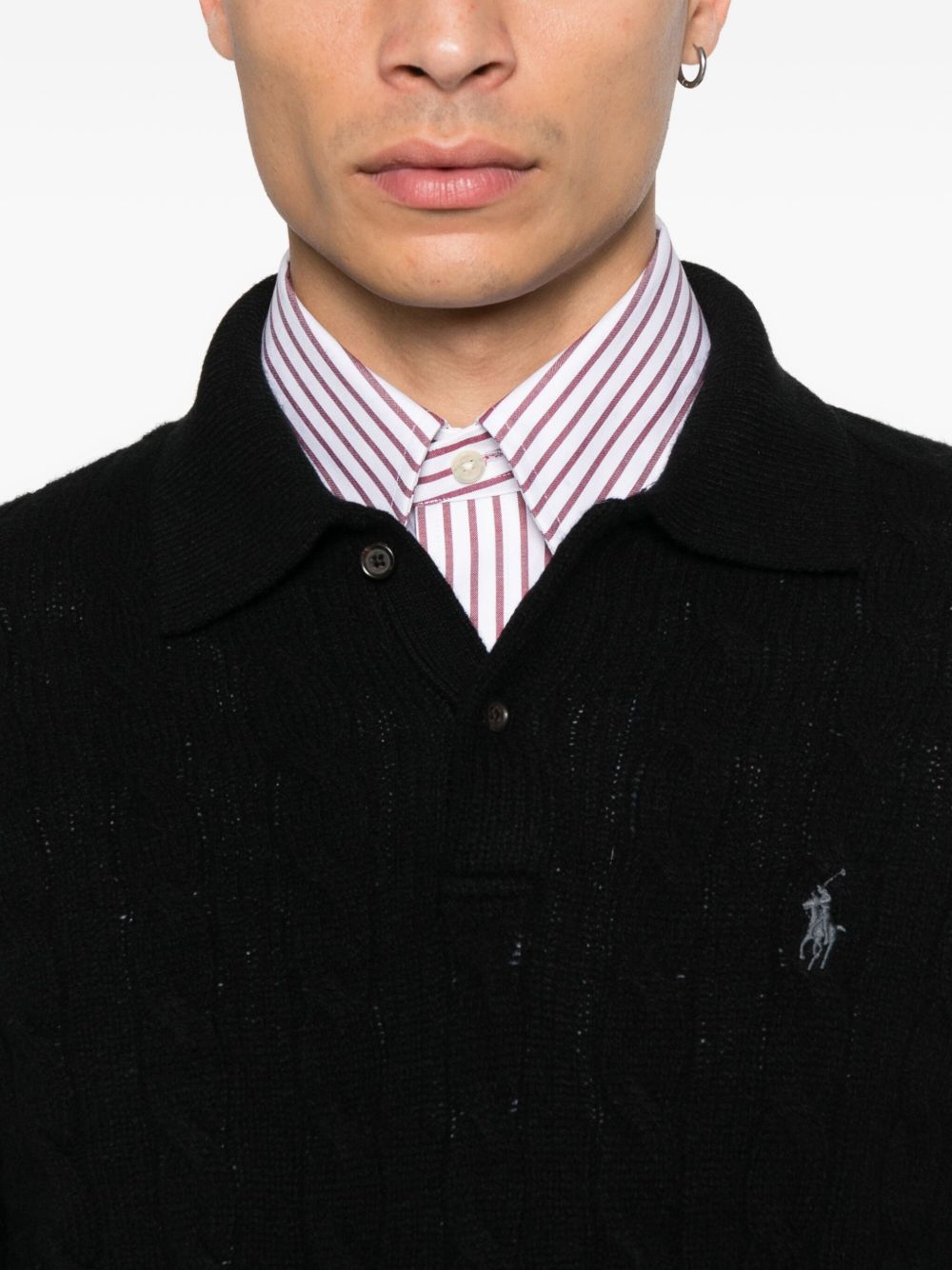 cable-knit sweater