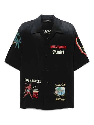 Embroidered-Details Short-Sleeve Shirt