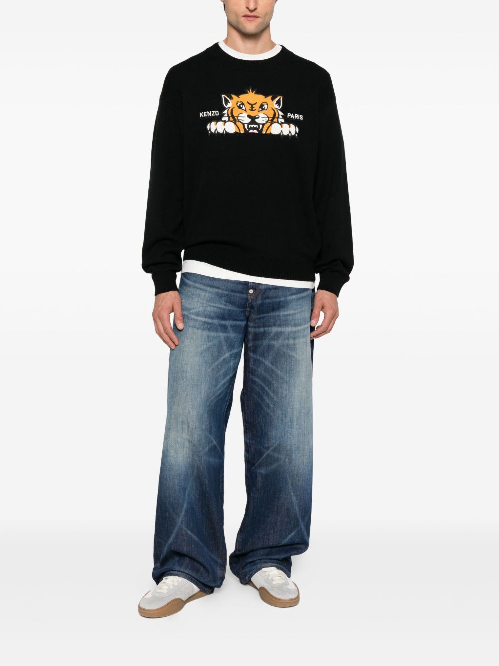 faded-effect jeans