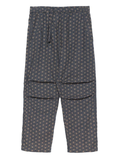 Geometric-Pattern Track Pants