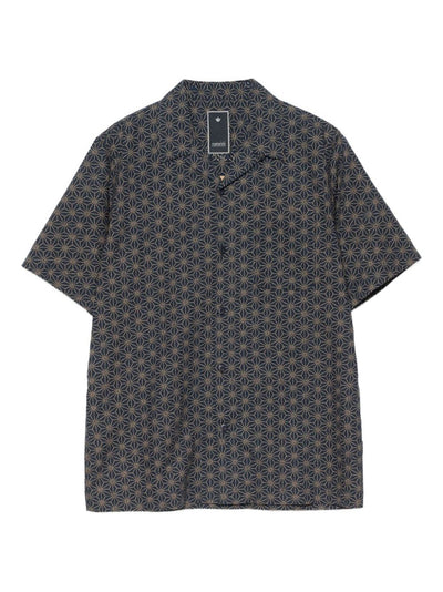 Geometric-Pattern Short-Sleeve Shirt