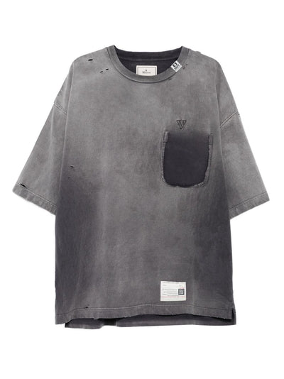 Faded-Effect Pocket T-Shirt
