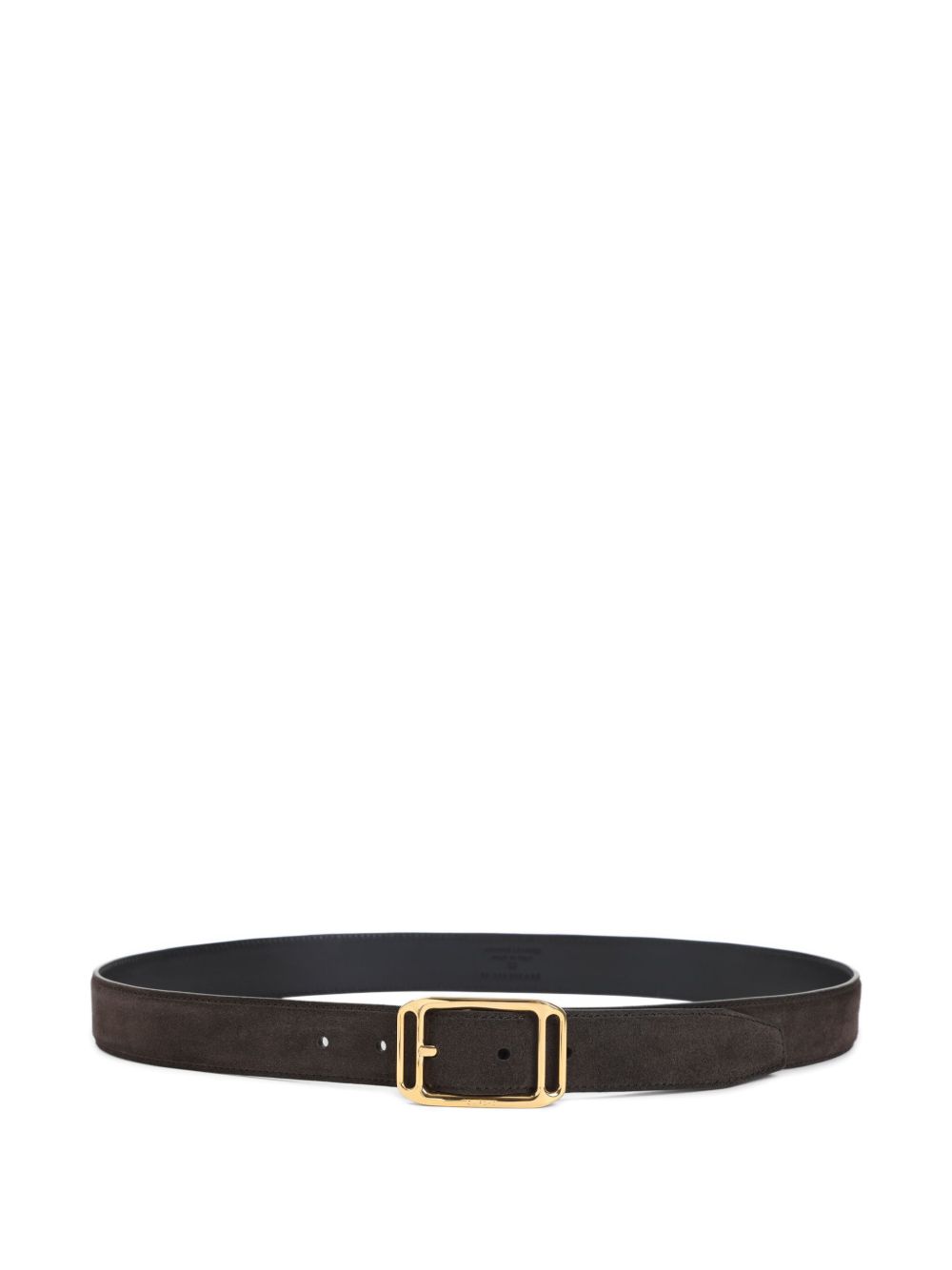 suede leather gold-buckle belt