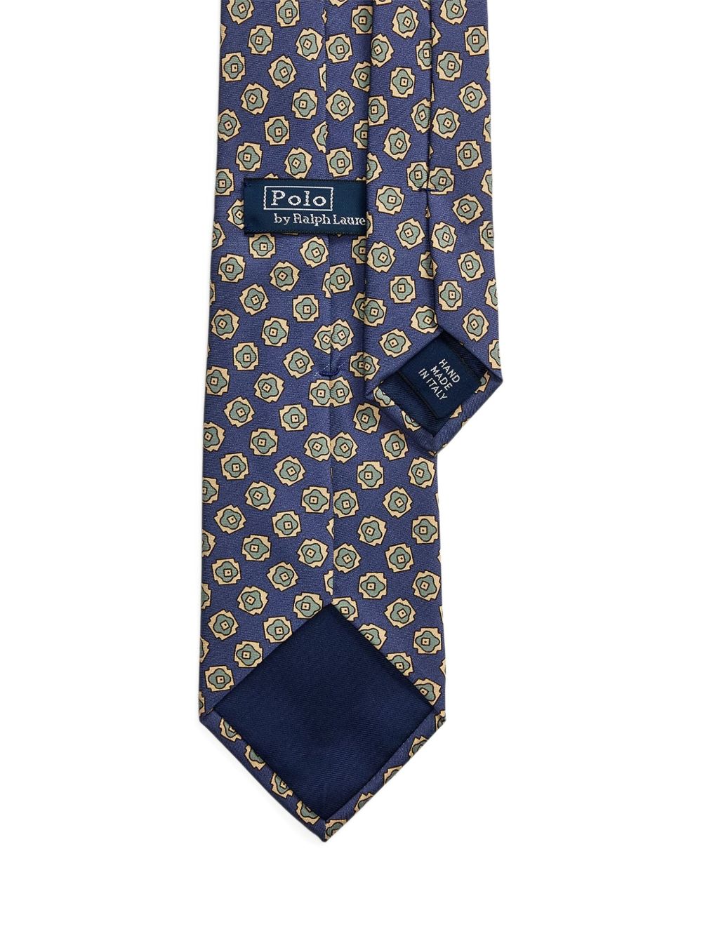 patterned silk tie