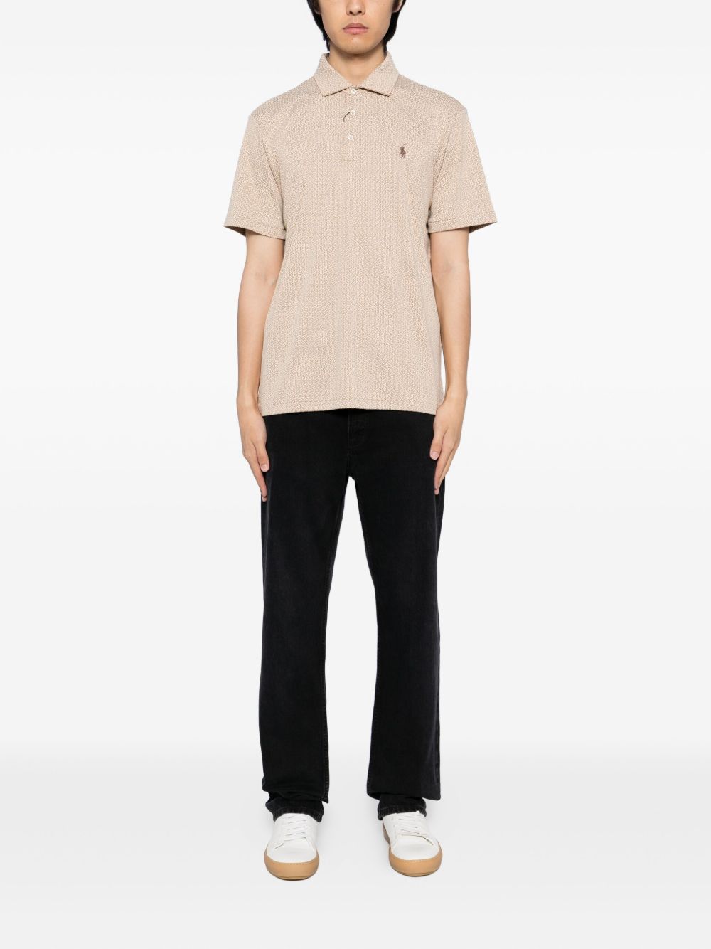 logo-embroidered polo shirt