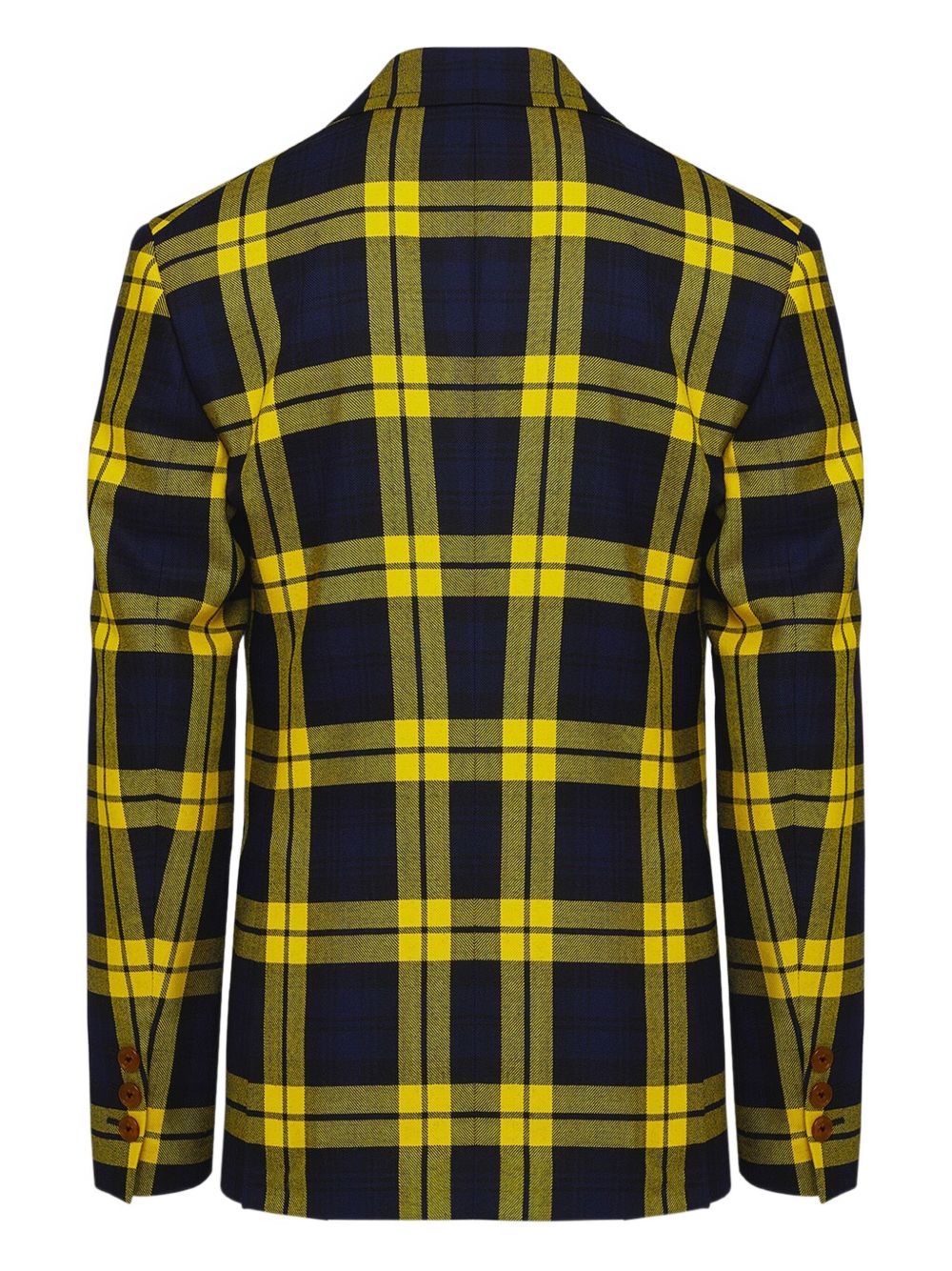 checked wool blazer