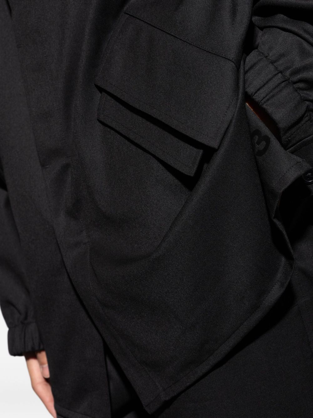 stripe-print hooded jacket