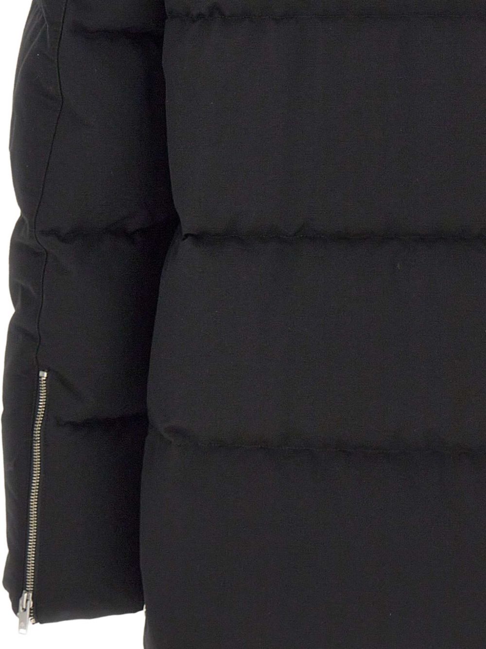 removable-hood quilted coat