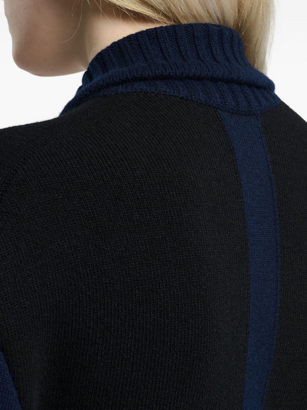 colour-block button cardigan