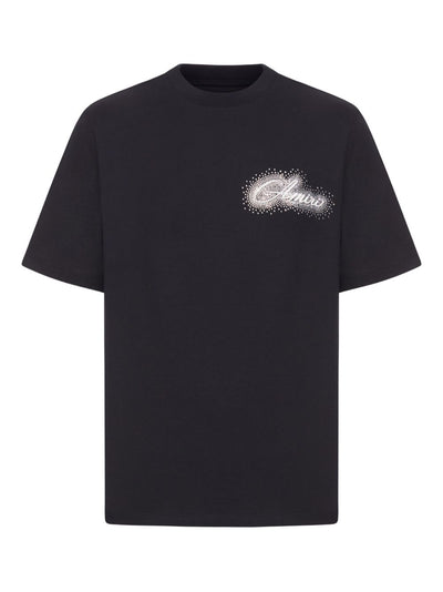 Crystal-Embellishment Cotton T-Shirt