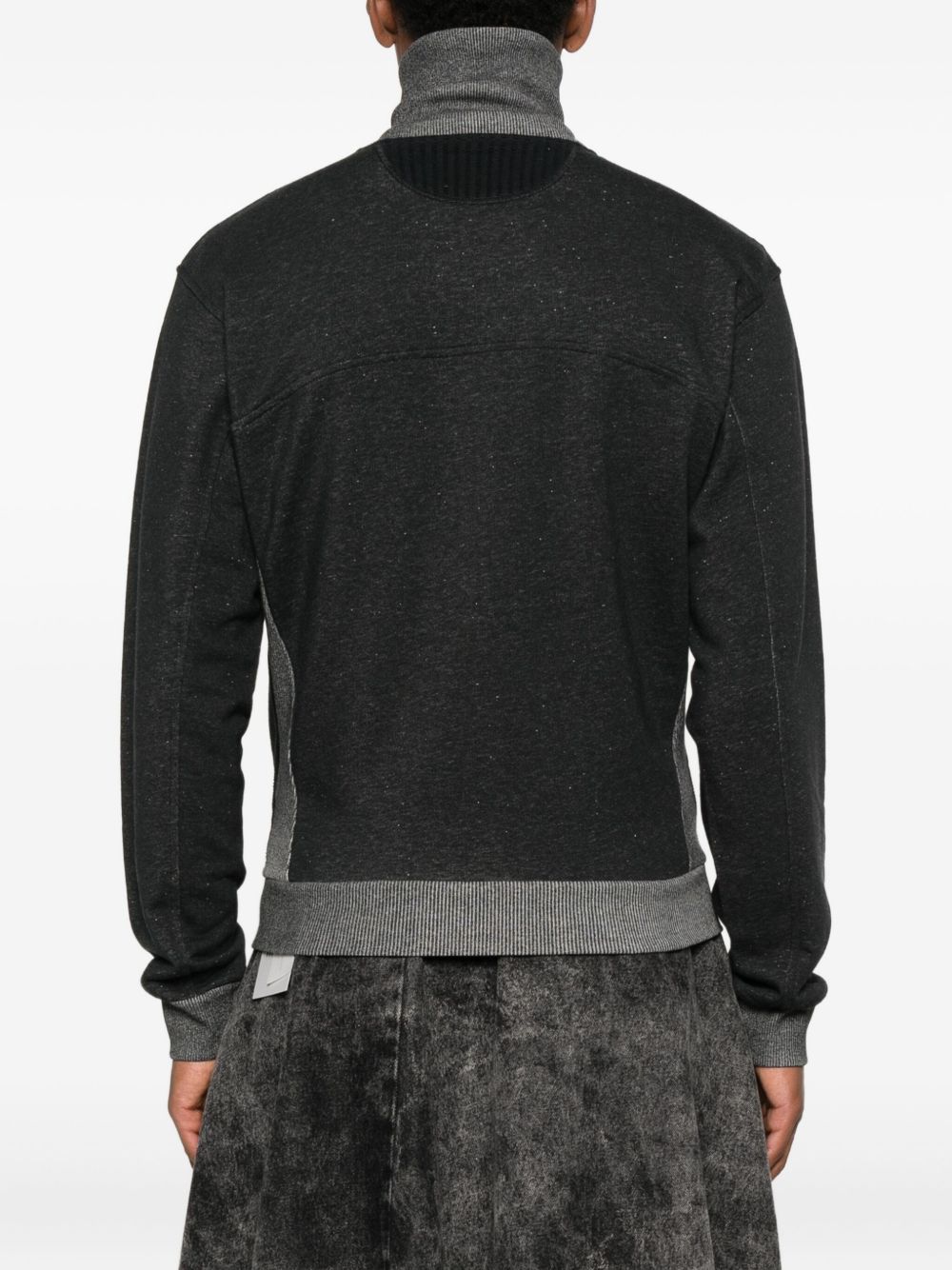 embroidered-orb zip-fastening sweatshirt