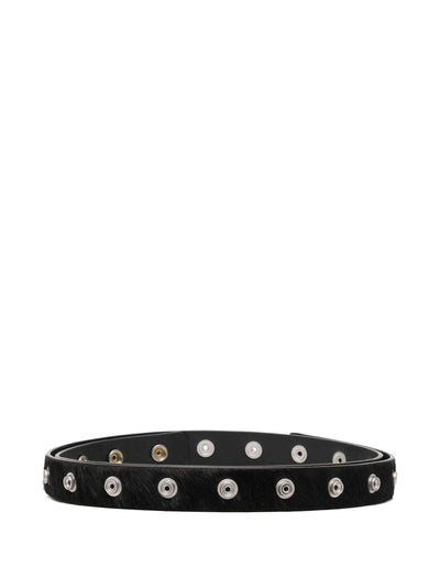 Press-Stud Leather Belt