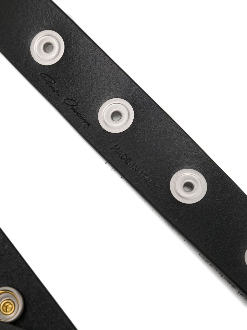 press-stud leather belt