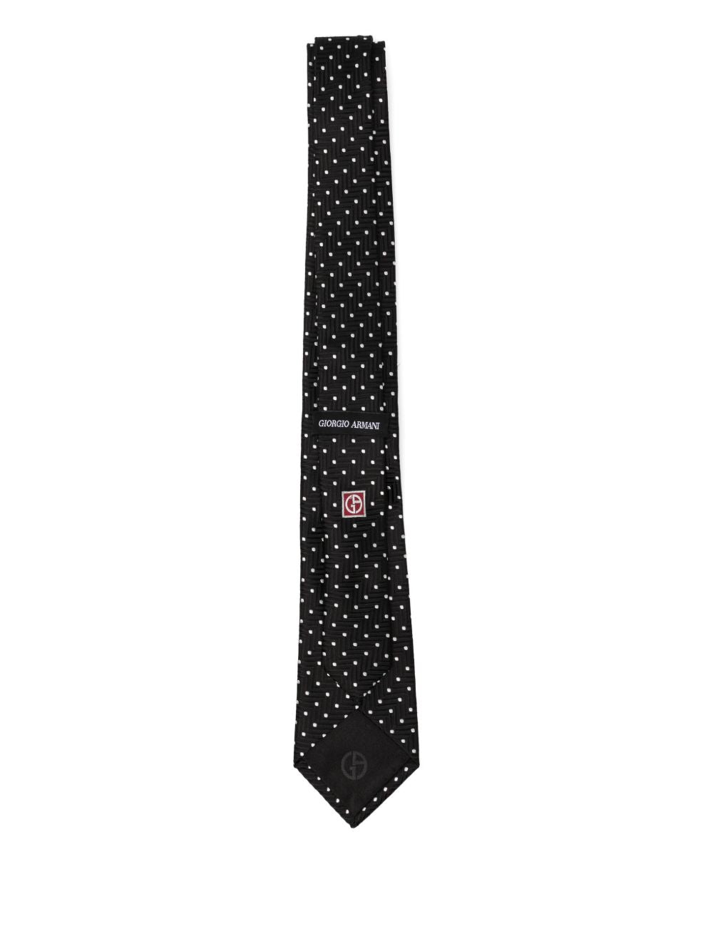 dot-print silk tie