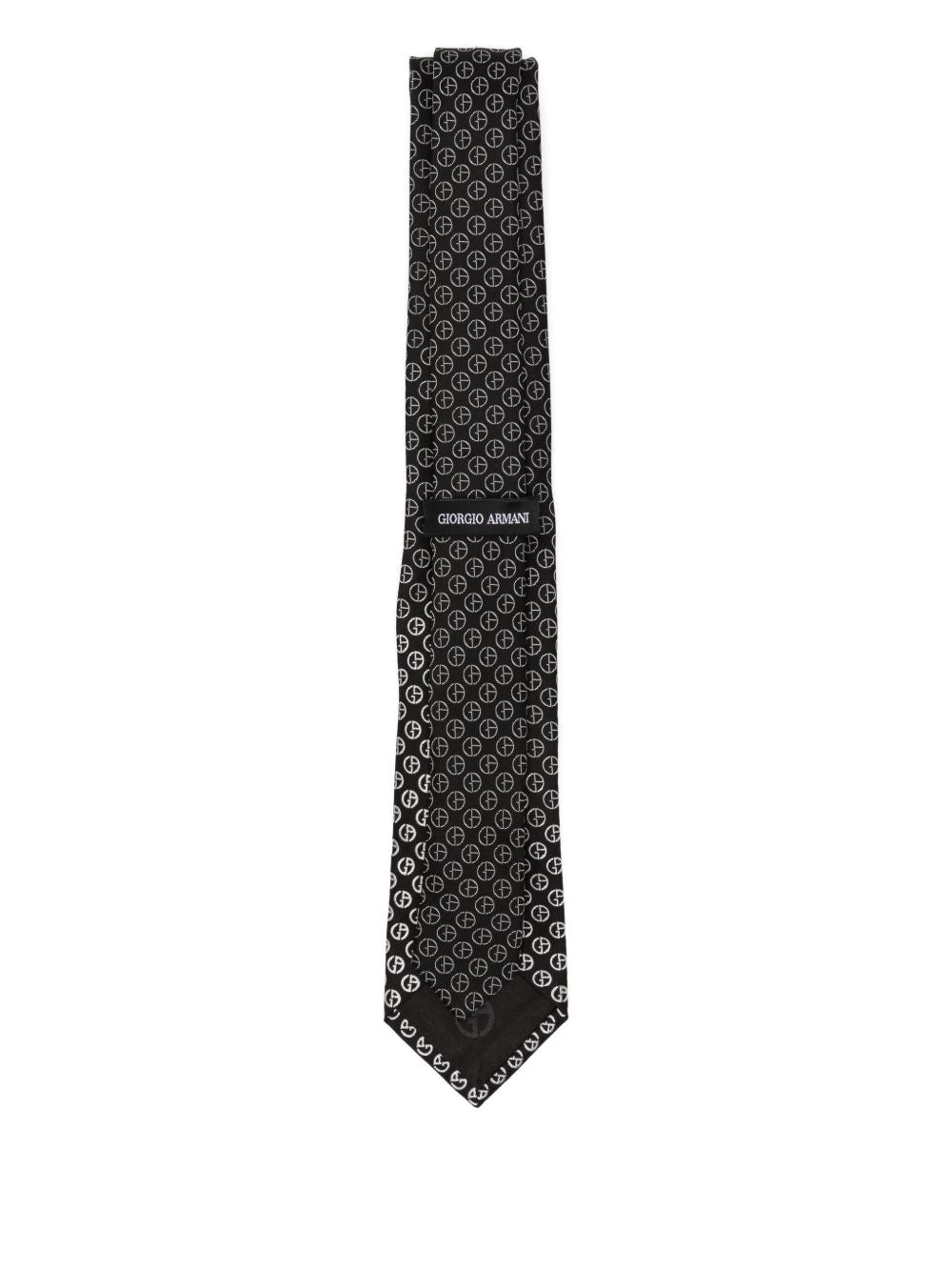 monogram silk tie